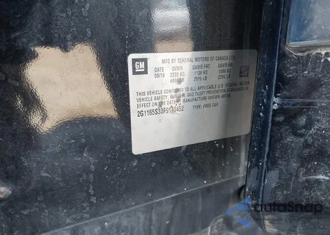 2015 Chevrolet Impala Ltz z USA, uszkodzony, nr VIN 2G1165S30F9140452